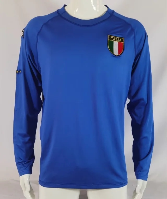 Maillot rétro domicile Italie 2000 à manches longues Maillot rétro domicile Italie 2000 à manches longues