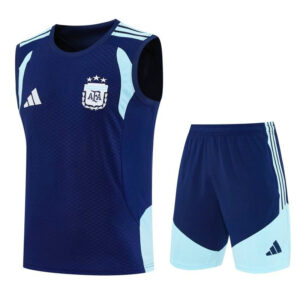 Ensemble Maillot de foot Argentine 2026/2027 - Bleu Foncé Sans Manches