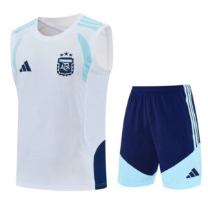 Ensemble Maillot de foot Argentine 2026/2027 - Blanc Sans Manches