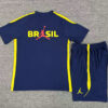 Ensemble Maillot de foot Brésil Jordan 2026/2027 - Bleu Royal