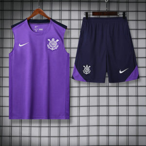 Ensemble Maillot de foot Corinthians 2025/2026 - Violet Sans Manches
