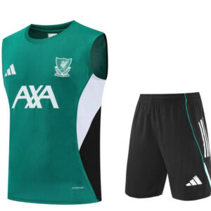 Ensemble Maillot de foot Liverpool 2026/2027 - Vert Sans Manches