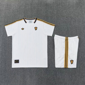 Ensemble Maillot de foot Manchester United 2025/2026 - Blanc Rétro