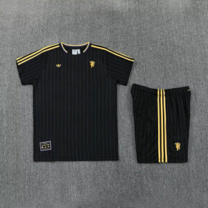 Ensemble Maillot de foot Manchester United 2025/2026 - Noir Rétro