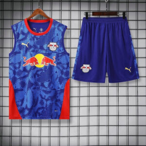 Ensemble Maillot de foot RB Leipzig 2026/2027 - Bleu Sans Manches