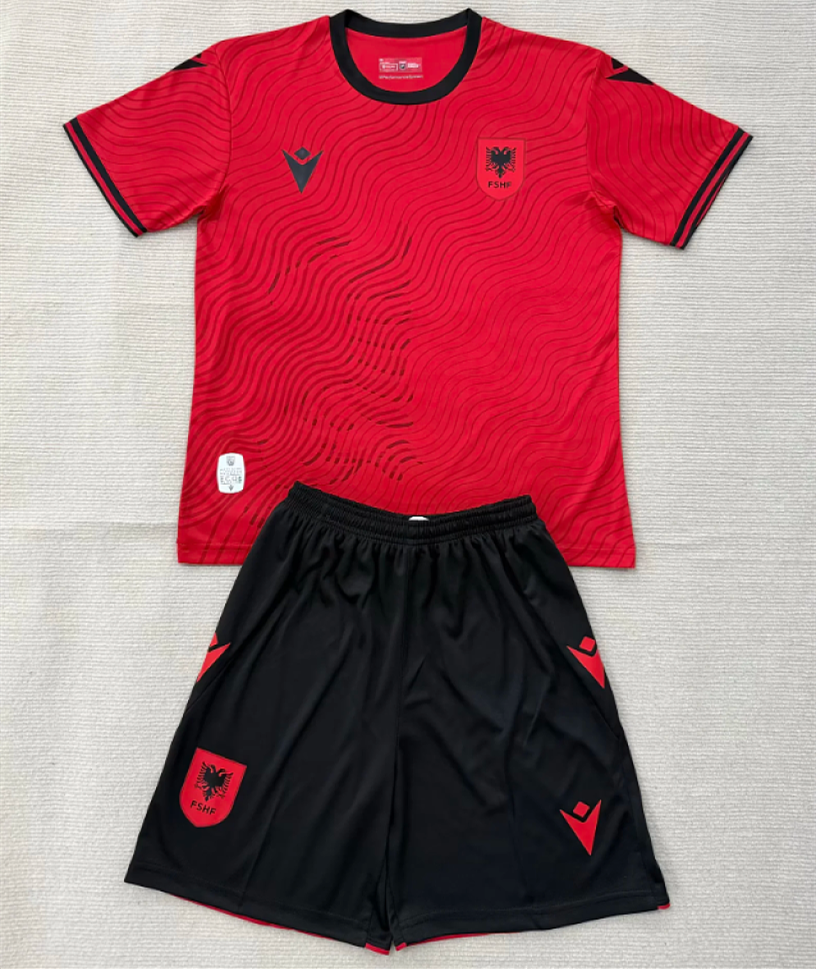 Ensemble Maillot Enfant Albanie 2026/2027 - Domicile Rouge