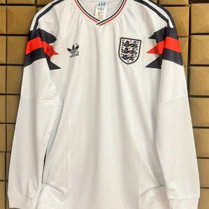 Maillot de foot Angleterre 2026 - Rétro Remake Manches Longues Blanc