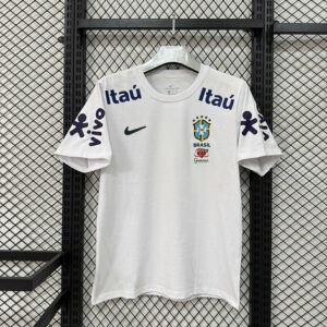 Maillot de foot Brésil 2026/2027 - T Shirt Blanc Avec Parrainage