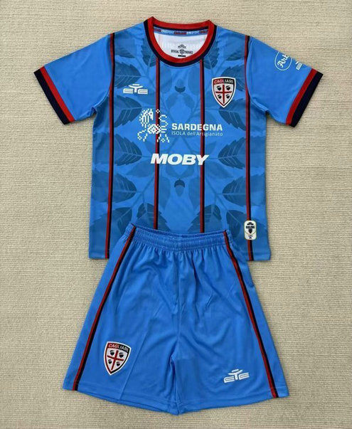 Ensemble Maillot Enfant Cagliari Calcio 2025/2026 - Bleu
