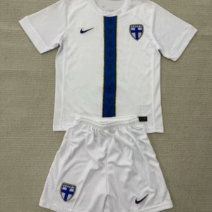 Maillot de Foot Enfant Finlande 2025/2026 – Kit Domicile Blanc