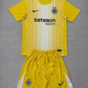 Ensemble Maillot Enfant Inter Milan 2025/2026 - Gardien De But Jaune
