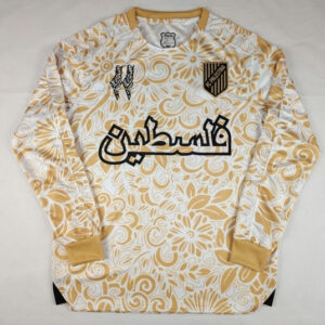 Maillot de foot Palestine 2025/2026 - Jaune Manches Longues