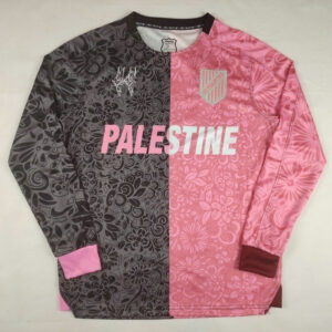 Maillot de foot Palestine 2025/2026 - Noir Et Rose H Manches Longues