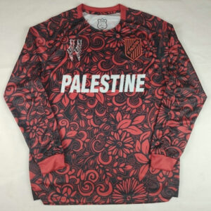 Maillot de foot Palestine 2025/2026 - Rouge Manches Longues