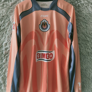 Maillot de foot vintage Chivas Guadalajara CD 2006/2007 - Gardien De But Manches Longues Rose