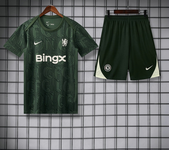 Ensemble Maillot de foot Chelsea 2026/2027 - Vert Motif