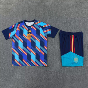 Ensemble Maillot de foot Espagne 2026/2027 - Entraînement Rayures Diagonales