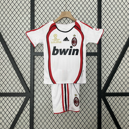 Ensemble Maillot Enfant AC Milan 2006/2007 - Exterieur Blanc