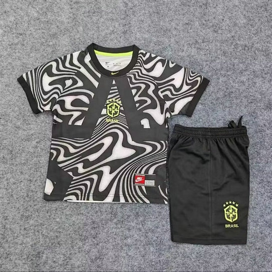 Ensemble Maillot Enfant Brésil 2026 - Gardien De But Gris