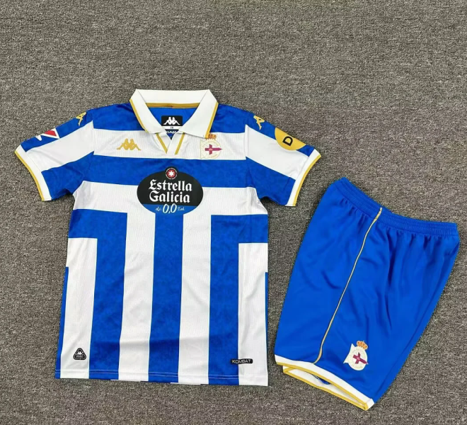 Ensemble Maillot Enfant Deportivo La Coruna 2025/2026 - Domicile