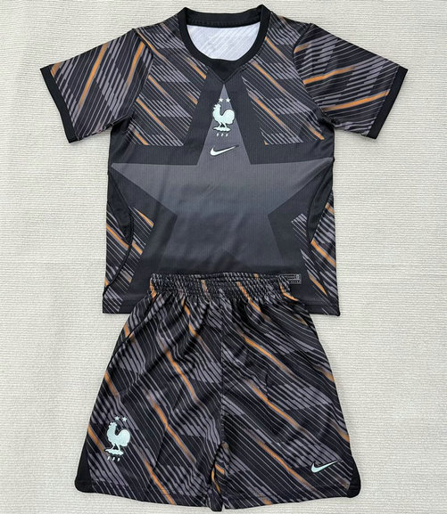Ensemble Maillot Enfant France 2026 - Gardien De But Noir