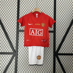 Ensemble Maillot Enfant Manchester United 2007/2008 - Domicile