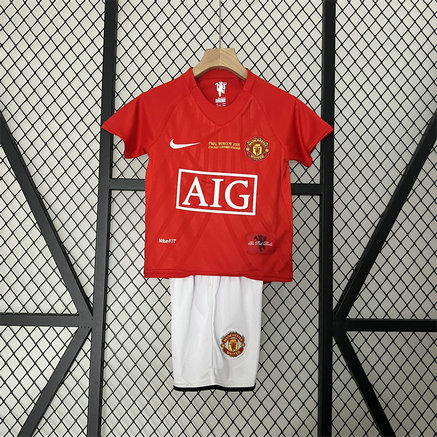 Ensemble Maillot Enfant Manchester United 2007/2008 - Domicile