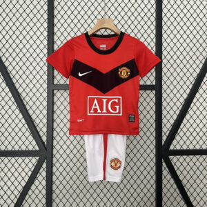 Ensemble Maillot Enfant Manchester United 2009/2010 - Domicile Rouge