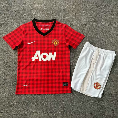 Ensemble Maillot Enfant Manchester United 2012/2013 - Domicile Rouge