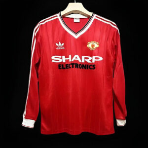 Maillot de foot Manchester United 1982/1983 - Domicile Rouge Manches Longues