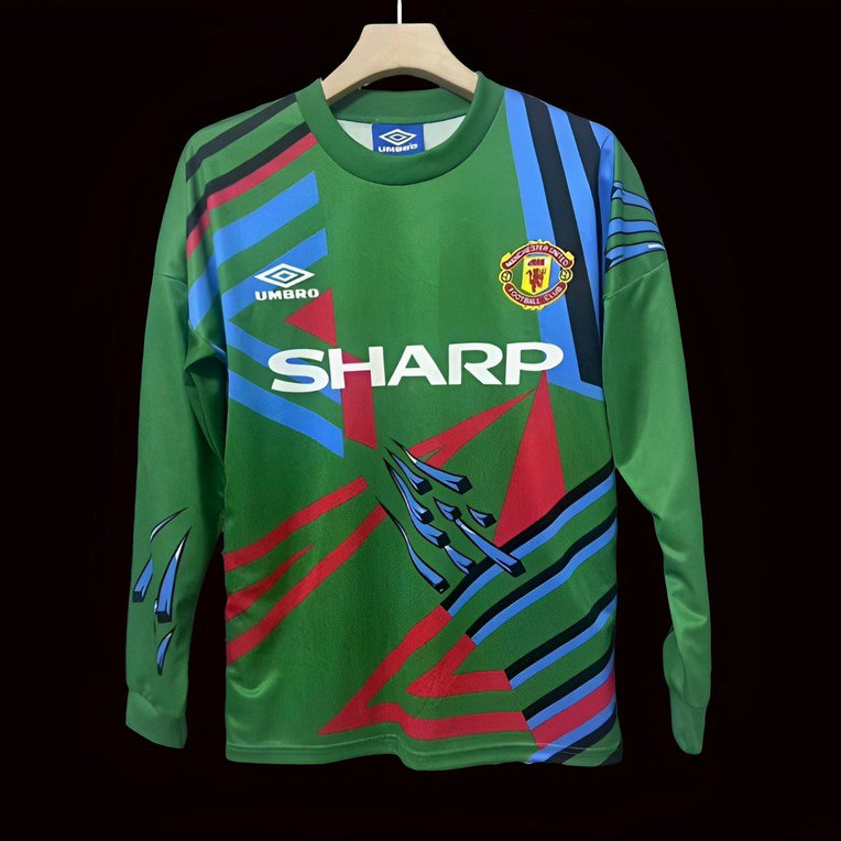 Maillot-Manchester-United-Vintage-1992-1993-Gardien-de-but-manches-longues-1.jpg Maillot de foot Manchester United 1992/1993 - Gardien De But Manches Longues