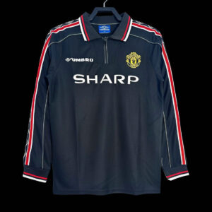 Maillot de foot Manchester United 1998/1999 - Gardien De But Manches Longues Noir