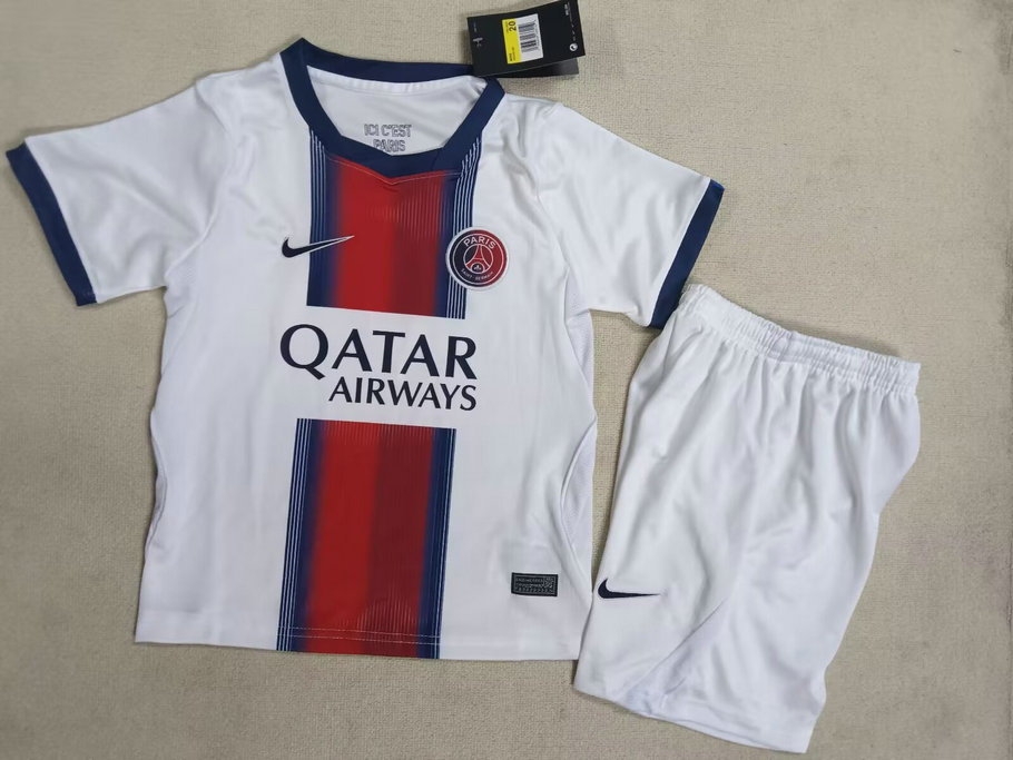 Maillot PSG Enfant 2026 2027 exterieur blanc