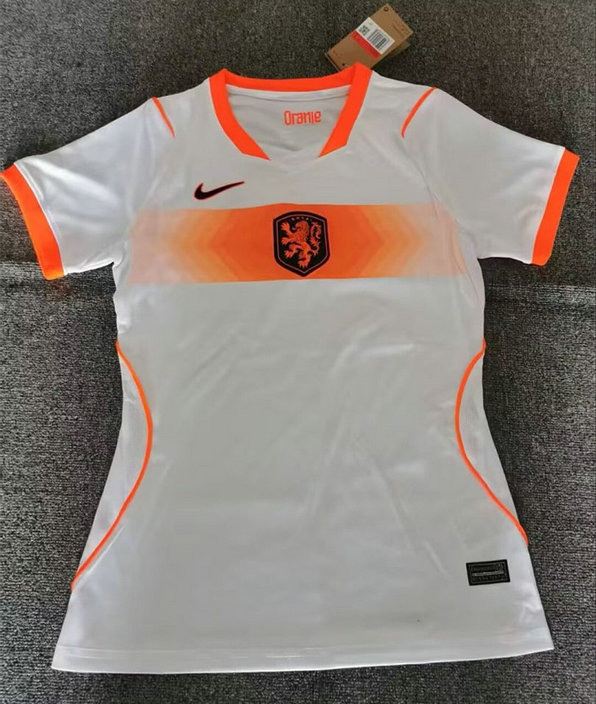 Maillot de foot Pays Bas Femme Coupe du monde 2026 - Exterieur Blanc