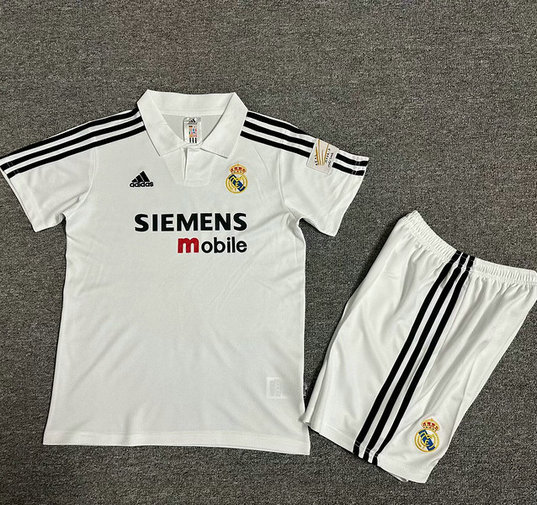 Ensemble Maillot Enfant Real Madrid 2002/2003 - Domicile Blanc