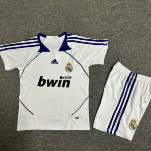 Ensemble Maillot Enfant Real Madrid 2007/2008 - Domicile Blanc