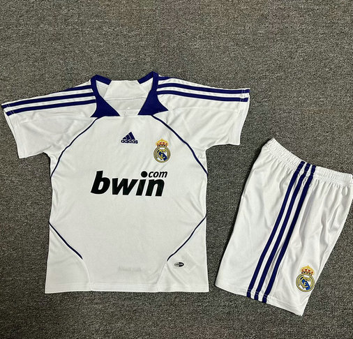 Ensemble Maillot Enfant Real Madrid 2007/2008 - Domicile Blanc