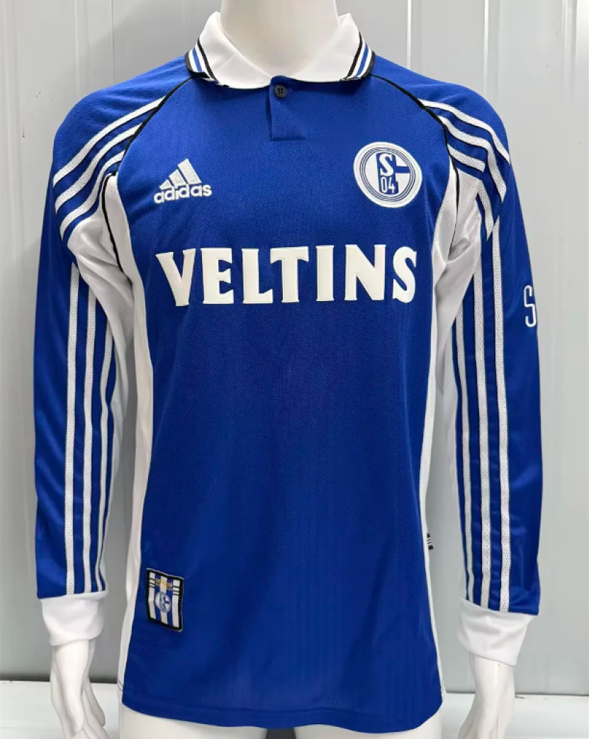 Maillot de foot Schalke 04 1998/2000 - Domicile Manches Longues