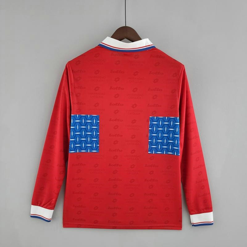 Maillot de foot Universidad Catolica 1996/1997 - Exterieur Rouge Manches Longues