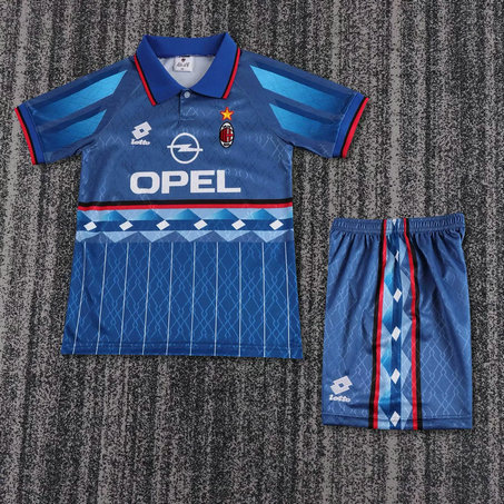 Ensemble Maillot Enfant Vintage AC Milan 1995/1996 - Bleu