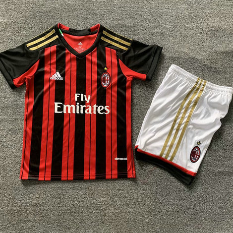 Ensemble Maillot Enfant Vintage AC Milan 2013/2014 - Domicile