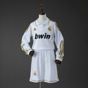 Ensemble Maillot Enfant Vintage Real Madrid 2011/2012 - Domicile Manches Longues