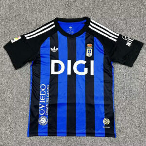 Maillot de foot Real Oviedo 2025/2026 - Rétro Bleu Noir