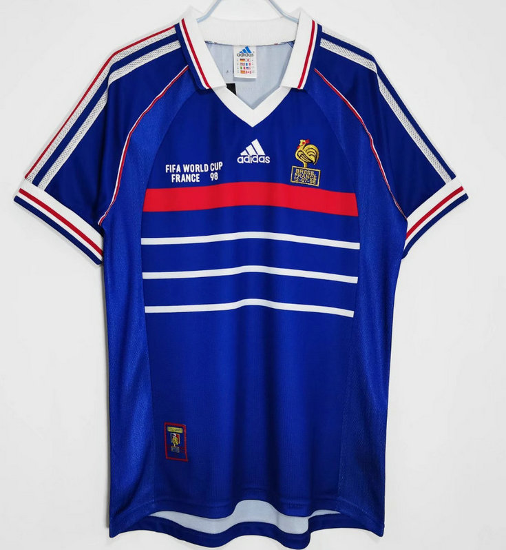 Maillot de foot vintage France Coupe du monde 1998 domicile