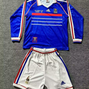 Maillot Vintage France Enfant Coupe du monde 1998 Domicile Manches longues