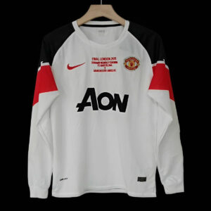 Maillot de foot vintage Manchester United 2010/2011 - Exterieur Manches Longues