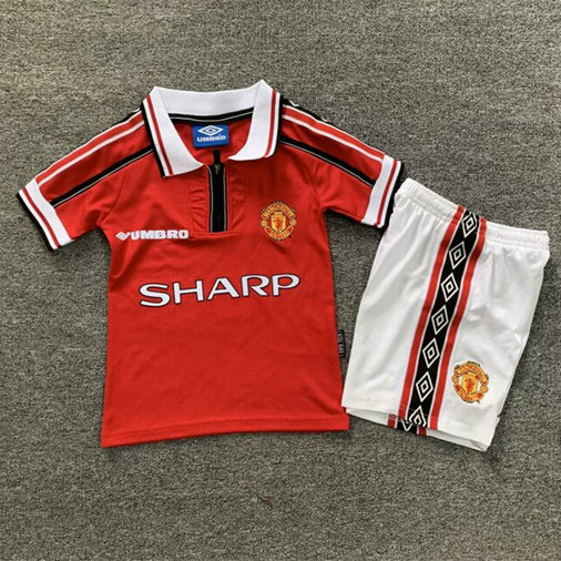 Ensemble Maillot Enfant vintage Manchester United 1998/1999 - Domicile