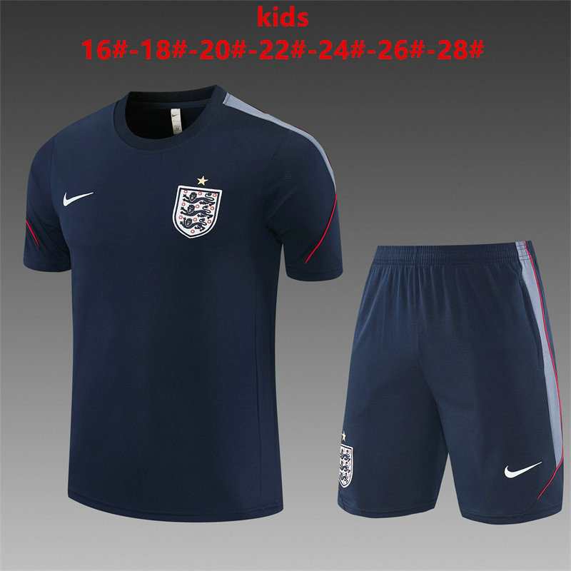 Ensemble Maillot Enfant Angleterre 2026/2027 - Bleu Foncé