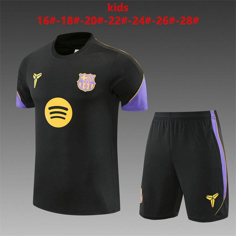 Ensemble Maillot Enfant Barcelone 2026/2027 - Noir