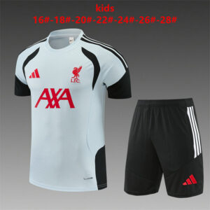 Ensemble Maillot Enfant Liverpool 2026/2027 - Gris Clair